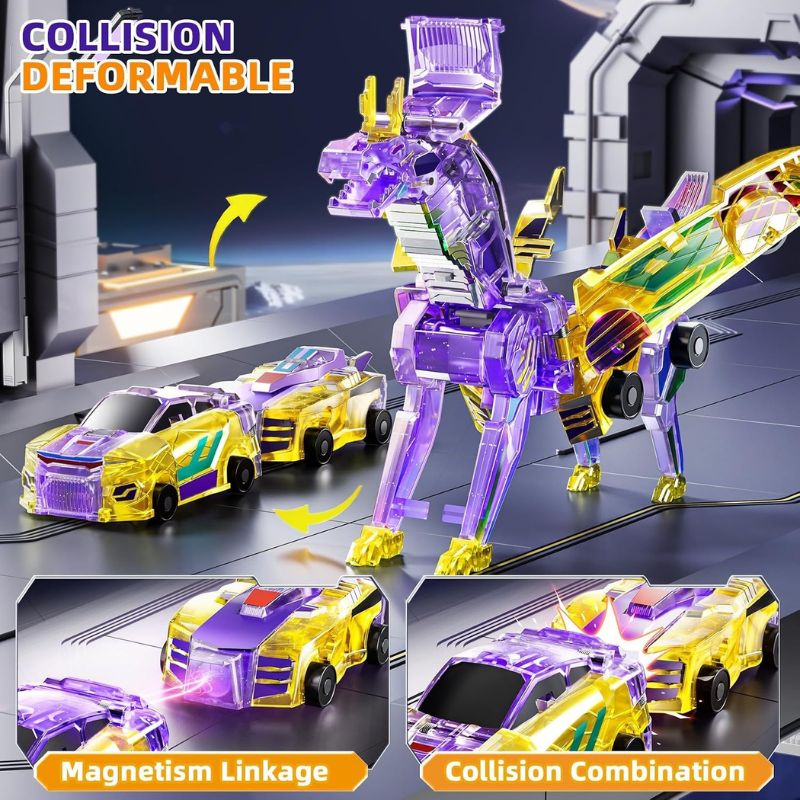 Magnet Transforming Dinosaur Car Toy