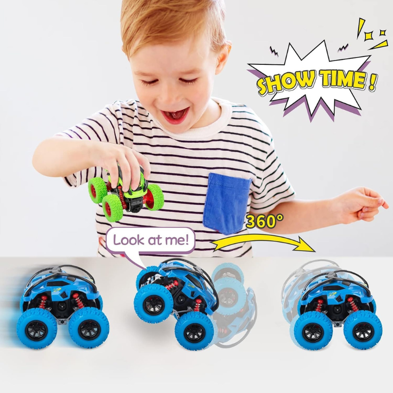 Monster Truck Flip Stunt Car Toy for Boys
