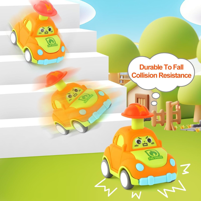 Pull Back City Vehicle Toy Car for Toddlers 1-3
