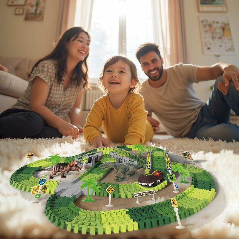 Toy Car Race Track Set Stunt Racing Playset with 360° Loop for Kids