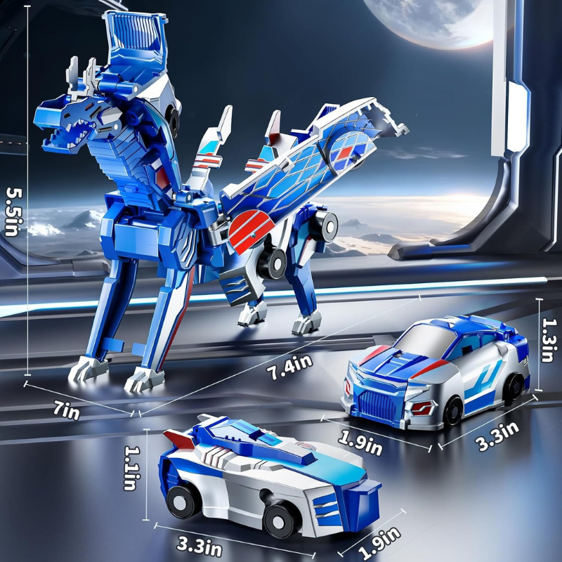 Magnet Transforming Dinosaur Car Toy