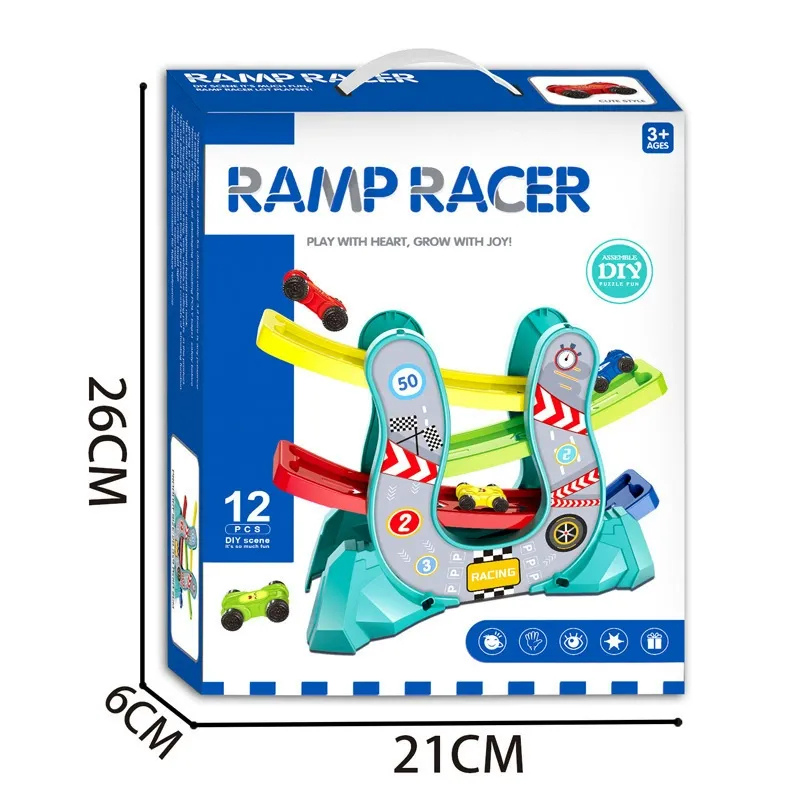 Racing Car Track Ramp Toy Playset