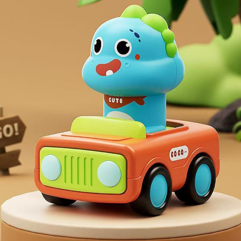 Press and Go Baby Animal Racing Car Toy for Toddlers 1-3
