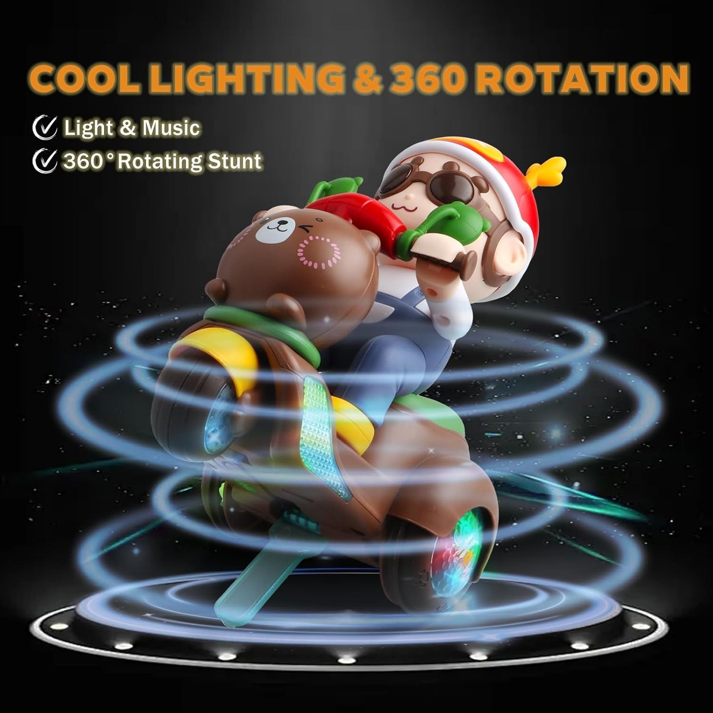 360° Rotating Stunt Trike Toy for Toddlers