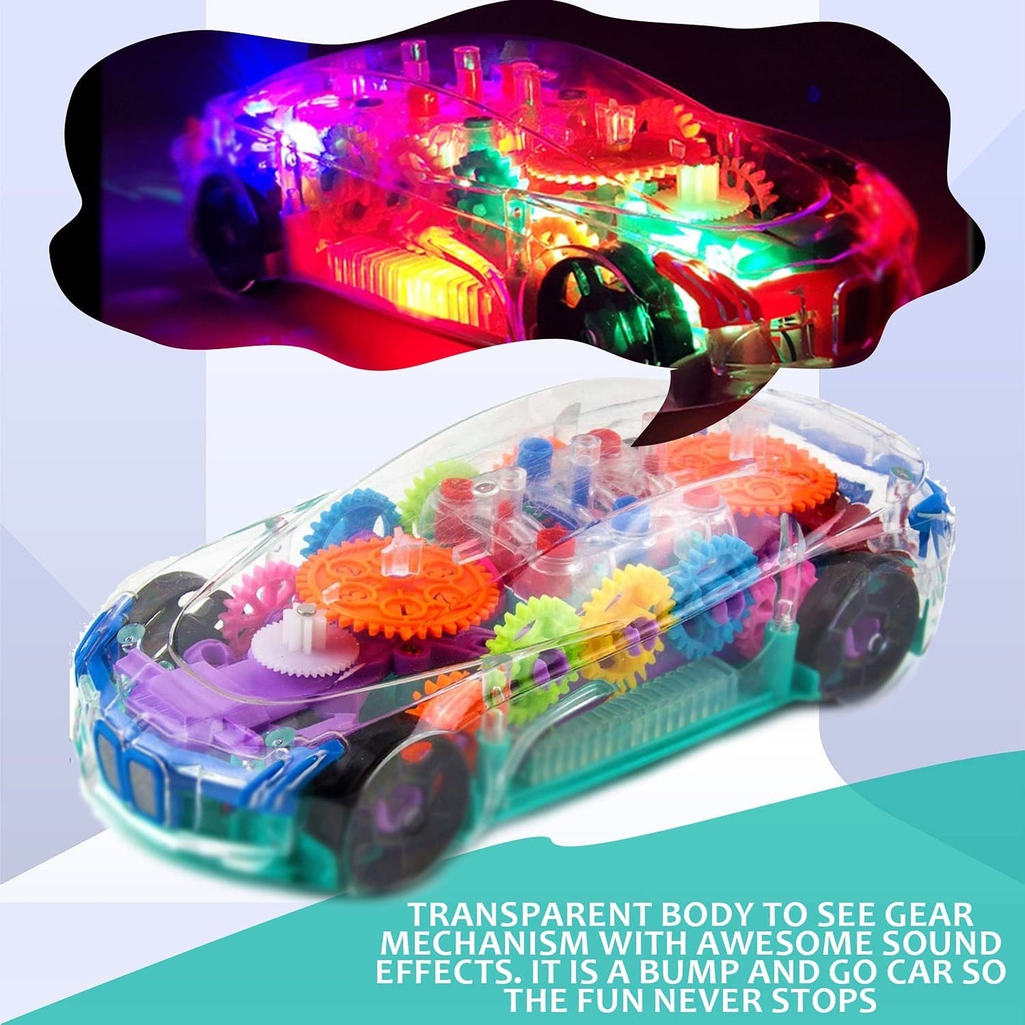 Light Up Transparent Car Toy