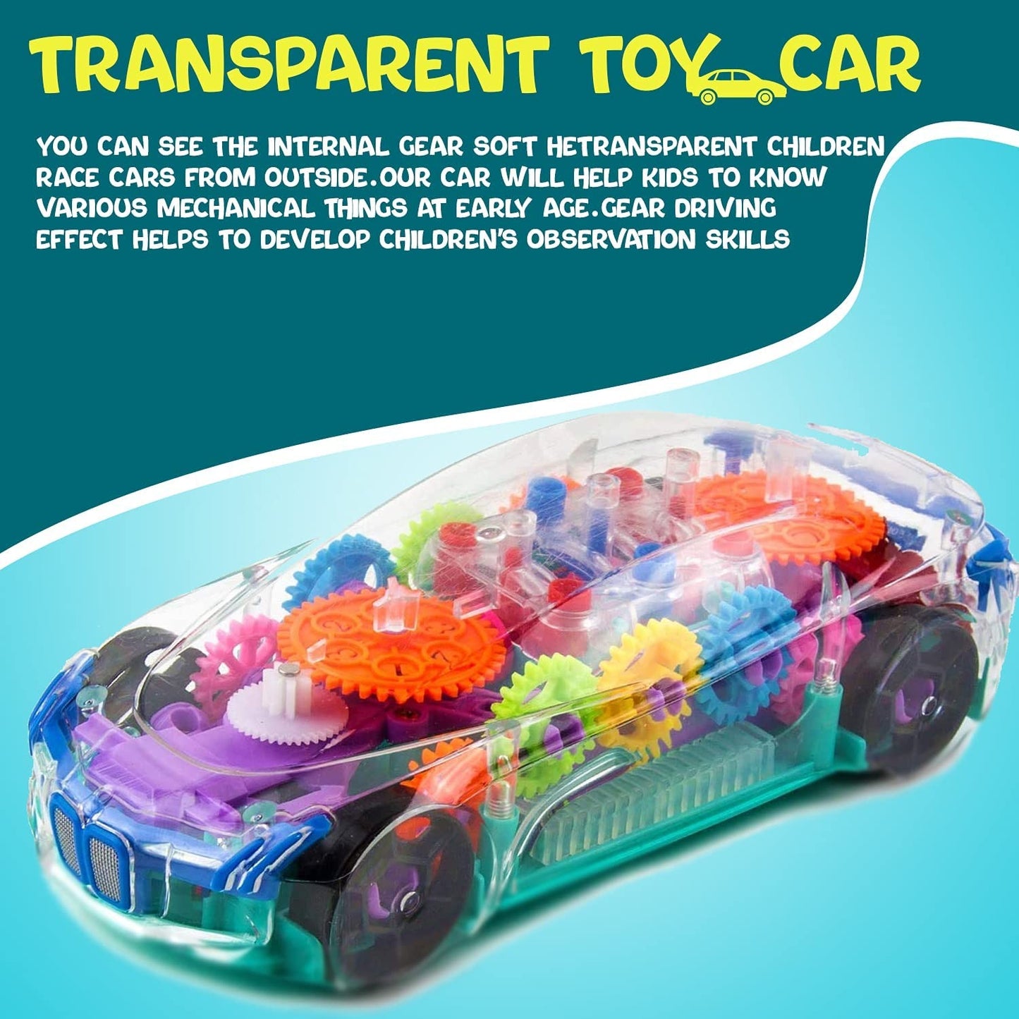 Light Up Transparent Car Toy