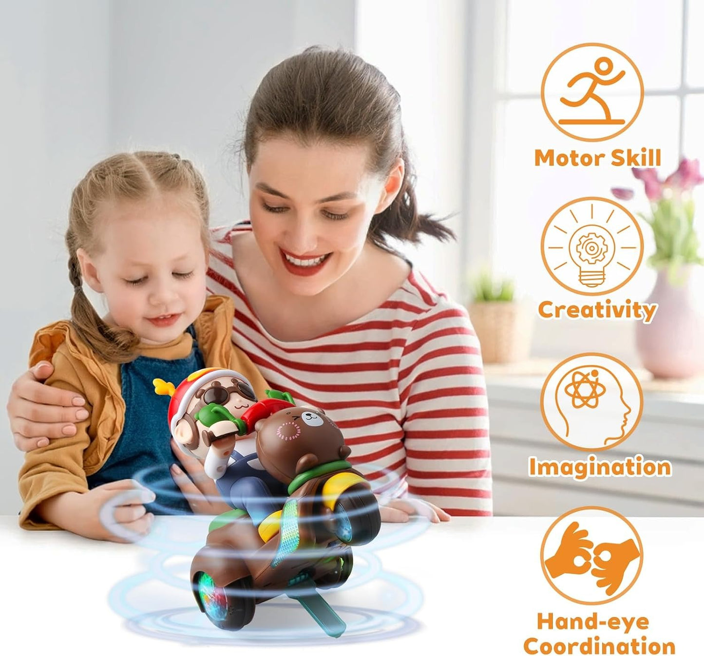 360° Rotating Stunt Trike Toy for Toddlers