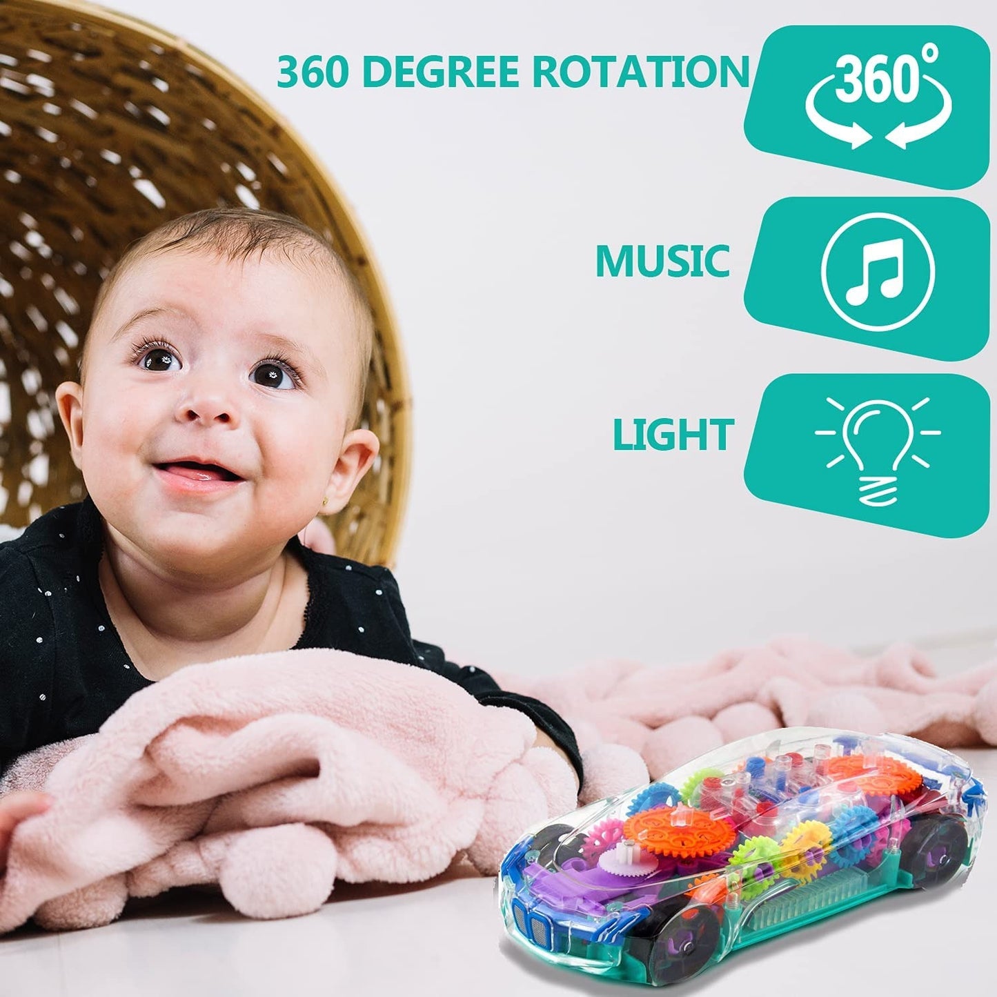 Light Up Transparent Car Toy