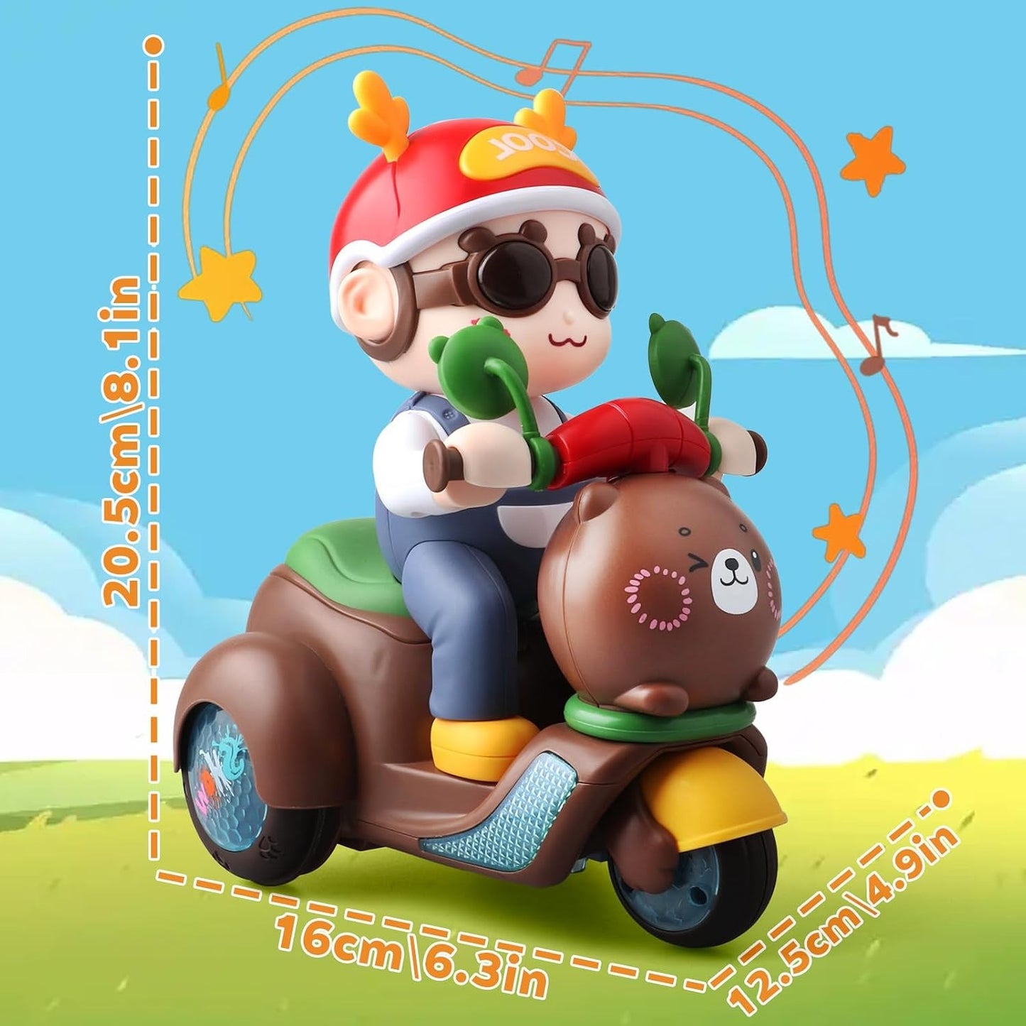 360° Rotating Stunt Trike Toy for Toddlers
