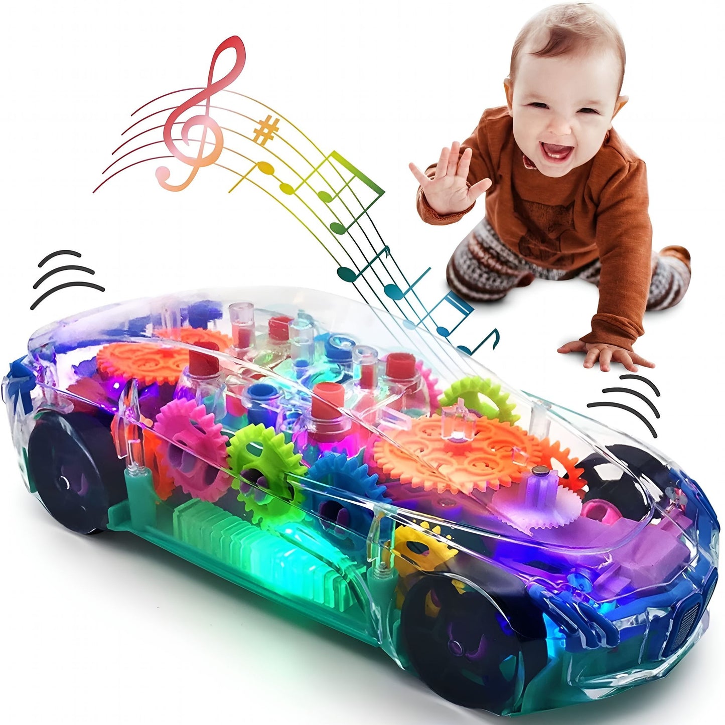 Light Up Transparent Car Toy