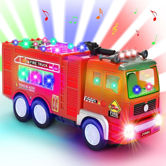 Fire Truck Toy with Music & 4D LED Lights
